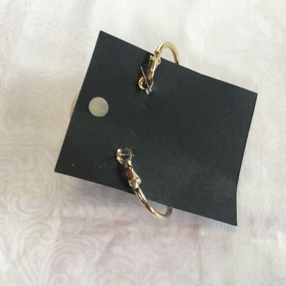 Goldtone Hoop Pierced Earrings - Picture 4 of 5